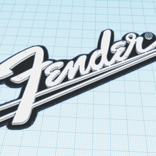 Fender klassisch Verstärker Logo Gitarre 3d print model - Mito3D