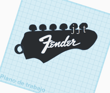fender gibson guitar music les paul key ring keychain amplified fashion design 3d print model - Mito3D