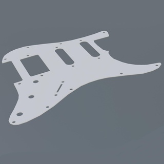 fender stratocaster pickguard hss configuration guitar low poly display part luthier 3d print model - Mito3D