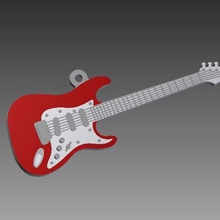 fender stratocaster vários violão pingente a música rock blues 3d print model - Mito3D