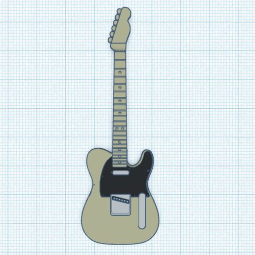 fender telecaster guitar 3D print model - Mito3D