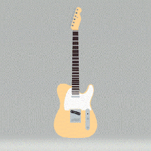 fender telecaster - john frusciante guitar music rchp red hot chili peppers 3d print model - Mito3D