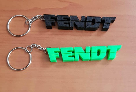 Fendt porte clés tracteur truk logo 3d print model - Mito3D