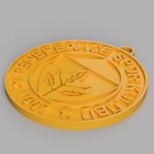 fenerbah sk emblema arte besiktas Galatasaray Fenerbahce Peru Turquia futebol chave chaveiro anel logotipo 3d print model - Mito3D