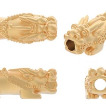 feng shui pixiu obsidiana pulseira joalheria Preto Dragão stl ligação ouro luxo 3d print model - Mito3D