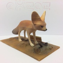 fennec fox incl standing base 3d print model - Mito3D