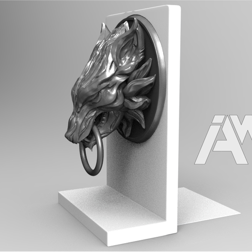 fenrir book stand 3D print model - Mito3D