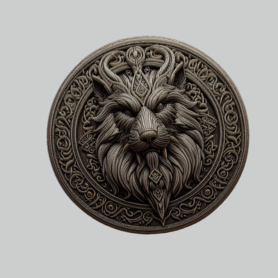 fenrir norrois mythologie dieu médaillon art thor odin pendentif 3d print model - Mito3D