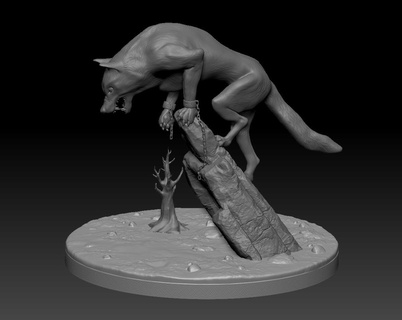 fenrir viking wolf mythology ragnarok 3d print model - Mito3D
