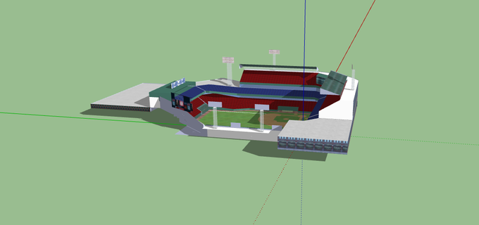 Fenway Park Boston rot Swox Architektur Stadion verwenden 2023 Fußball nfl nba mlb nhl 3d print model - Mito3D