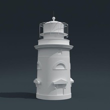 feodosia ilyinsky faro Crimea arquitectura viaje torre agua ligero edificio Oceano navegación puerto marítimo 3d print model - Mito3D