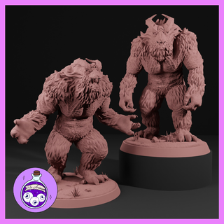 selvatico foresta troll mostro creatura demone gorillon scimmia ttrpg dnd Dungeons and Dragons miniatura esploratore 3d print model - Mito3D