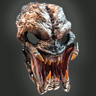 sauvage prédateur visage masque 3d print model - Mito3D