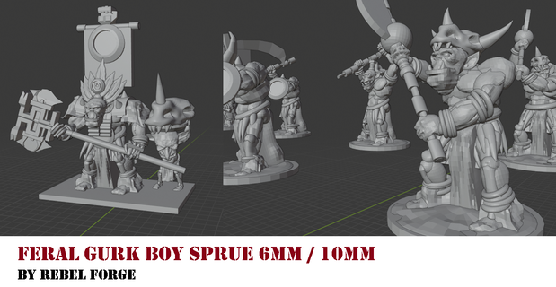 feral urk army starter pack 6mm 10mm scale 3d print model - Mito3D