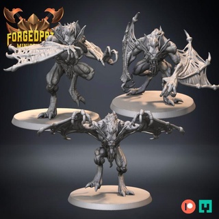 feral vampire - undead bats tabletop 32mm scale monster creature ghoul evil claw 3d print model - Mito3D