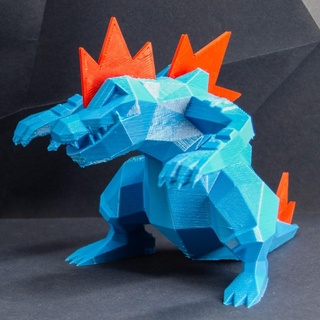 feraligatr low poly pokemon Game low-poly lowpoly faceted gen 2 ii second generation figure pokémon 3d print model - Mito3D