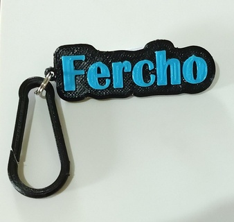 fercho keychain article earrings name man pendant luxury nice keys accessory elegant 3d print model - Mito3D