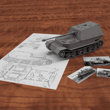 ferdinand tank scalemodel panzer ww2 gun scale model 1:72 1:35 1:48 1:87 h0 3d print model - Mito3D