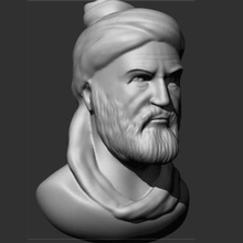 ferdosi art statua testa l'iran faccia 3d print model - Mito3D