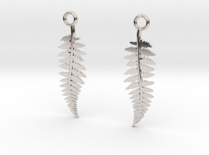fern earrings pendants 3d print model - Mito3D