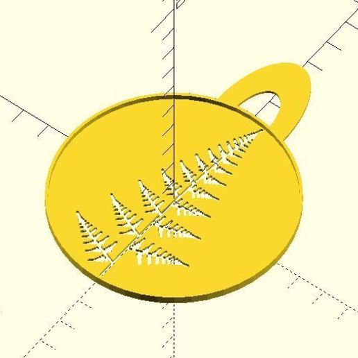 hoja de helecho plantilla casa hojas personalizador fractal galería símbolos openscad el café 3D print model - Mito3D