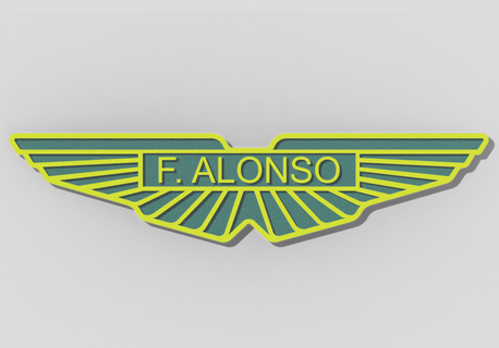 Fernando alonso amr23 logo Aston Martin f1 3d print model - Mito3D