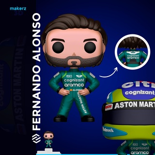 Fernando alonso funko pop formula1 carrières chariots voitures Aston Martin 3d print model - Mito3D