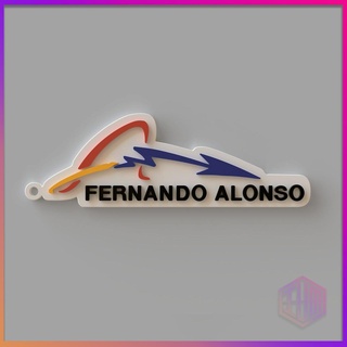 Fernando alonso porte clés père formule 1 voitures nano 3d print model - Mito3D