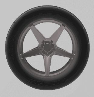 ferrada fr3 20''x10'' 20x10 5'' wheel tire 1 24 scale auto fr2 car model tyre tamiya revell aoshima 3d print model - Mito3D