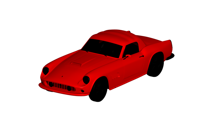 ferrari 250 gt califórnia 1959 jogos carro auto veículo automóvel transporte rc ar vr pronto aumentado realidade virtual car3d 3d print model - Mito3D