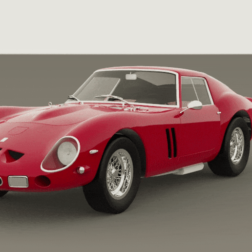 Ferrari 250 gto Italie conception courses 3D print model - Mito3D