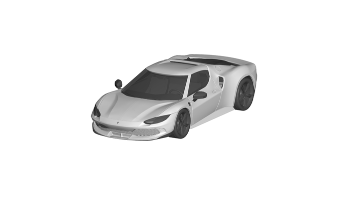 ferrari 296 jeu voiture auto véhicule transport rc ar vr prêt augmenté réalité virtuel car3d 3d print model - Mito3D