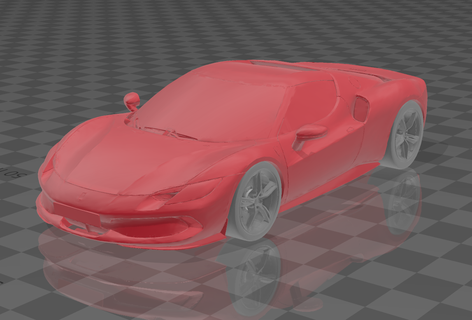 Ferrari 296 gtb poli Stradale carro modelo rodas conceito Itália brinquedo italiano Projeto 3d print model - Mito3D