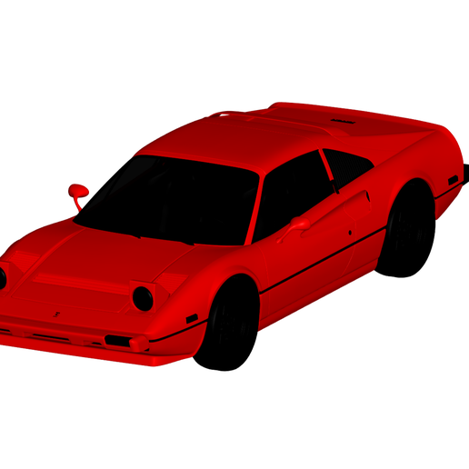 Ferrari 308 gts 3D print model - Mito3D