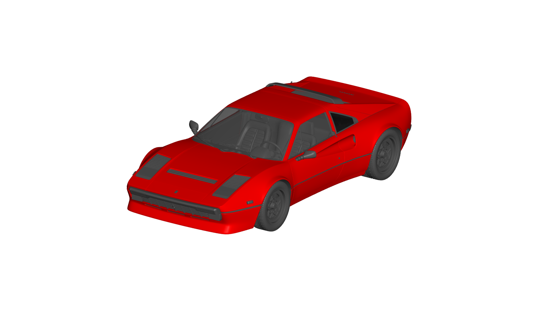 ferrari 308 gts spiel wagen auto fahrzeug automobil transport rc ar vr bereit erweitert wirklichkeit virtuell car3d 3D print model - Mito3D