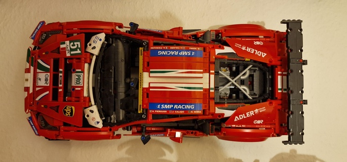 Ferrari 488 gte horizontal parede monte montagem 42125 3d print model - Mito3D