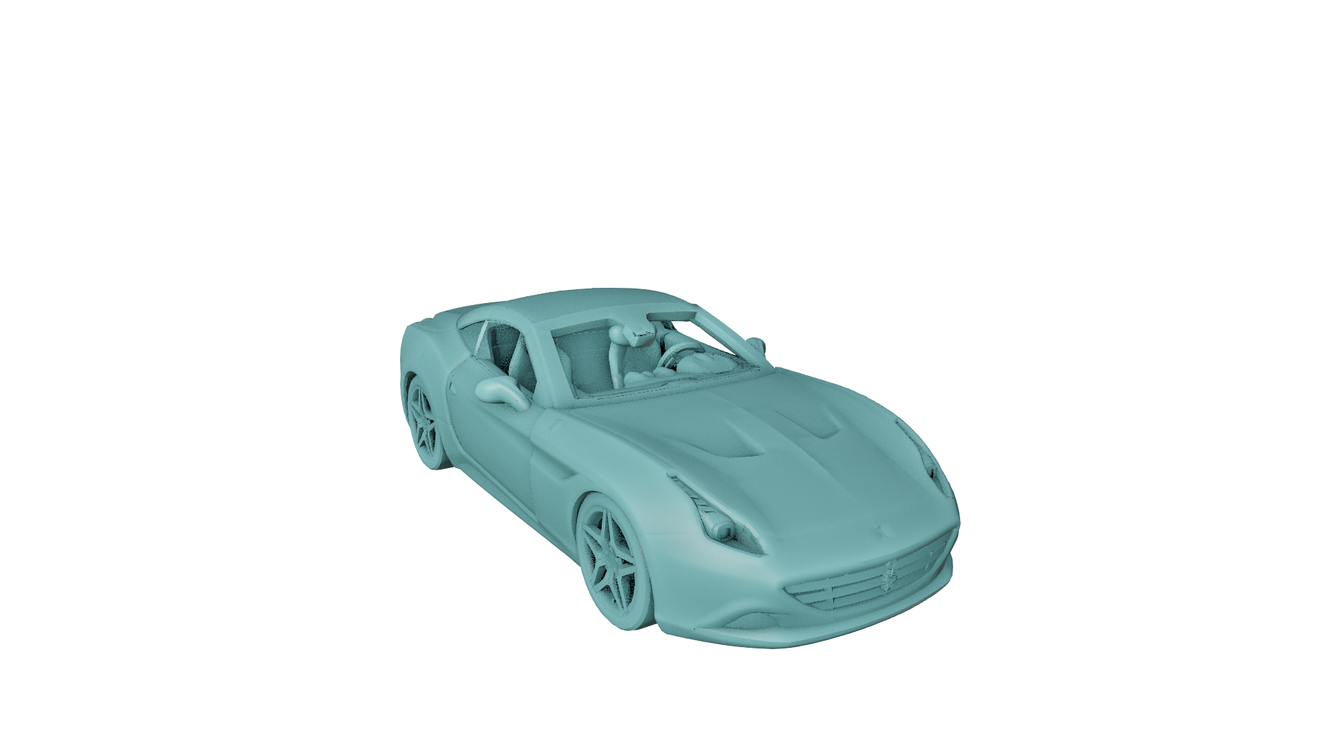 ferrari california sport luxary detailed 2door racing car 3D print model - Mito3D