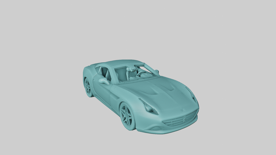 ferrari California sport lusso dettagliata 2door corsa macchina 3d print model - Mito3D