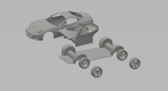 ferrari California 2019 tragamonedas coche vehiculo fundido presión ruedas calientes carrera h0 rc modelo kyosho Tamya coches juguetes colecionavel miniaturas 3d print model - Mito3D