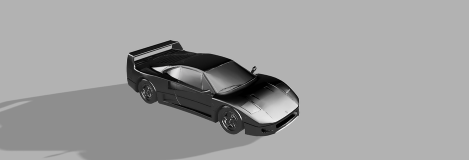 ferrari f40 car resin elegoo mars2 keychain spoiler rear wing gadgets 3d print model - Mito3D