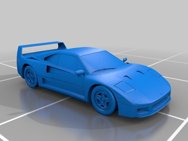ferrari f40 cars tunning detail 3D print model - Mito3D