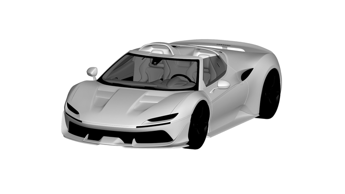 ferrari j50 jeu voiture auto véhicule transport rc ar vr prêt augmenté réalité virtuel car3d 3d print model - Mito3D