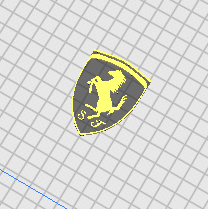 Ferrari logo discours thérapeutes 3d print model - Mito3D