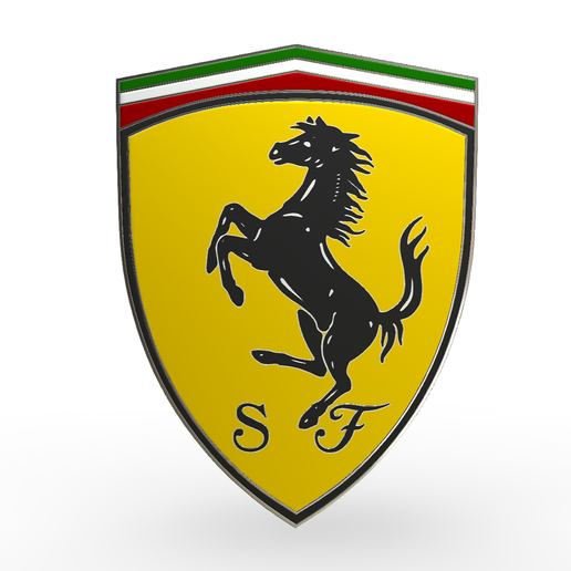 ferrari logo 2 vari auto avto emblema modello 3d parte il veicolo i loghi logotipo dettagliate alta sumbol società brand stampabile di stampa nuovo della stampante stampati stl file obj 3D print model - Mito3D