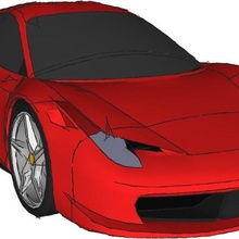 ferrari 458 kit de modèle jeu 3d art voiture expérience gromfrog ménage italia italie partie reprap sketchup le spam super jouet la mise à niveau utile véhicules 3d print model - Mito3D