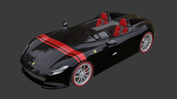Ferrari Monza sp 2 esporte carro fxxk fxx sp1 sp2 1 3d print model - Mito3D