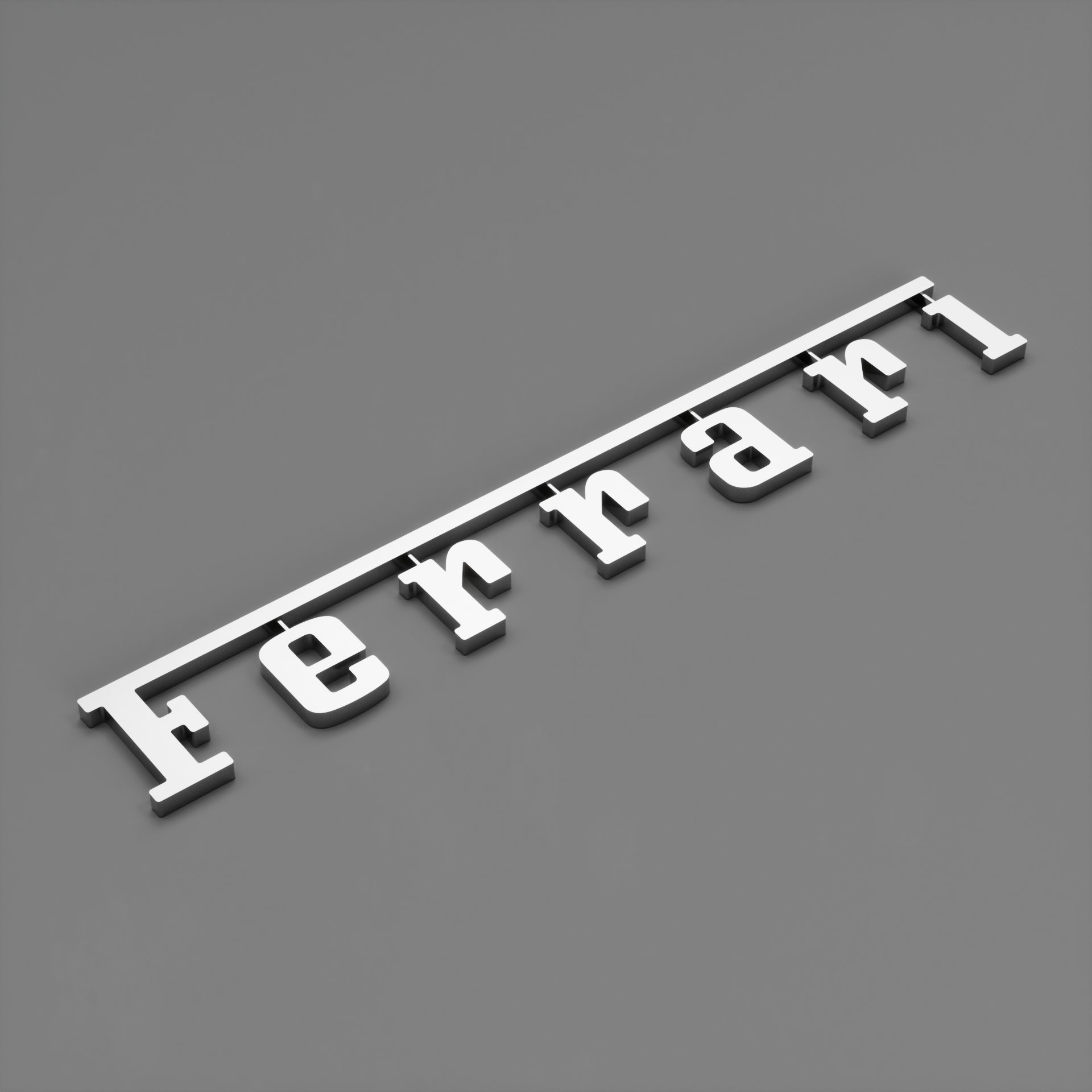 Ferrari original retaguarda distintivo logotipo letras 3D print model - Mito3D