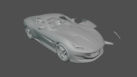 Ferrari Portofino 2017 2018 2019 2020 2021 2022 Wagen Cabrio Fahrzeug Sport 3d drucken 3d print model - Mito3D