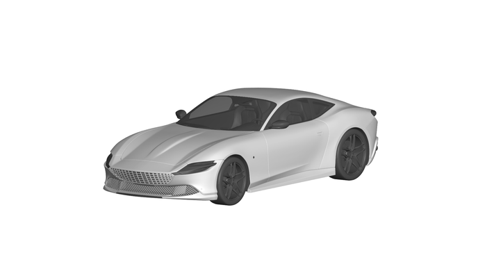 ferrari roma jeu voiture auto véhicule transport rc ar vr prêt augmenté réalité virtuel car3d 3d print model - Mito3D