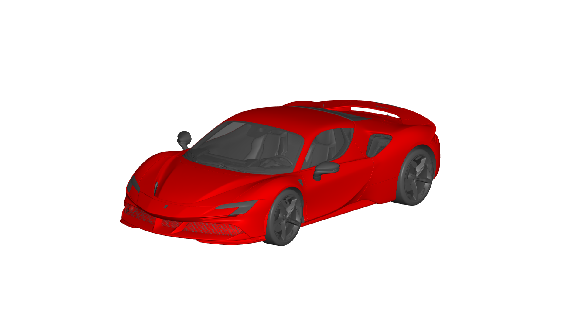 ferrari sf90 oyun araba oto araç otomobil ulaşım rc ar vr hazır artırılmış gerçeklik gerçek car3d 3D print model - Mito3D